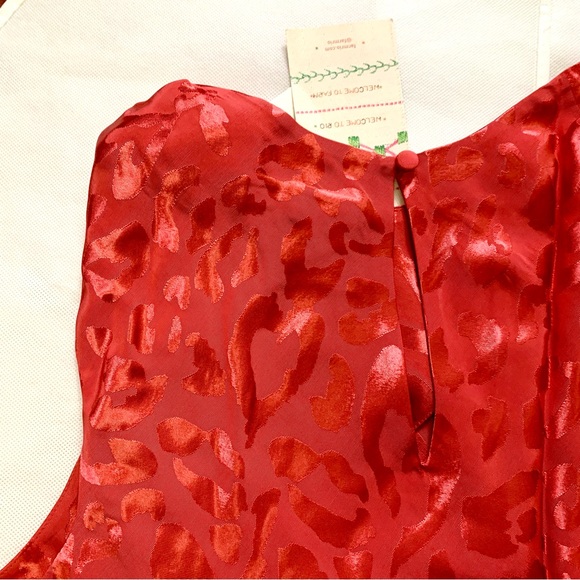 Farm Rio x Anthropologie Printed Asymmetric Tank Size M Medium MSRP 148$+ - Picture 9 of 9